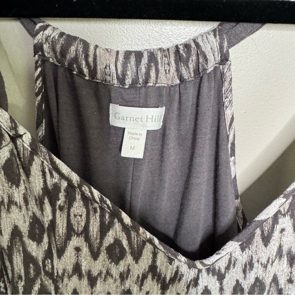 Garnet Hill printed belted Midi Dress medium - Picture 5 of 9